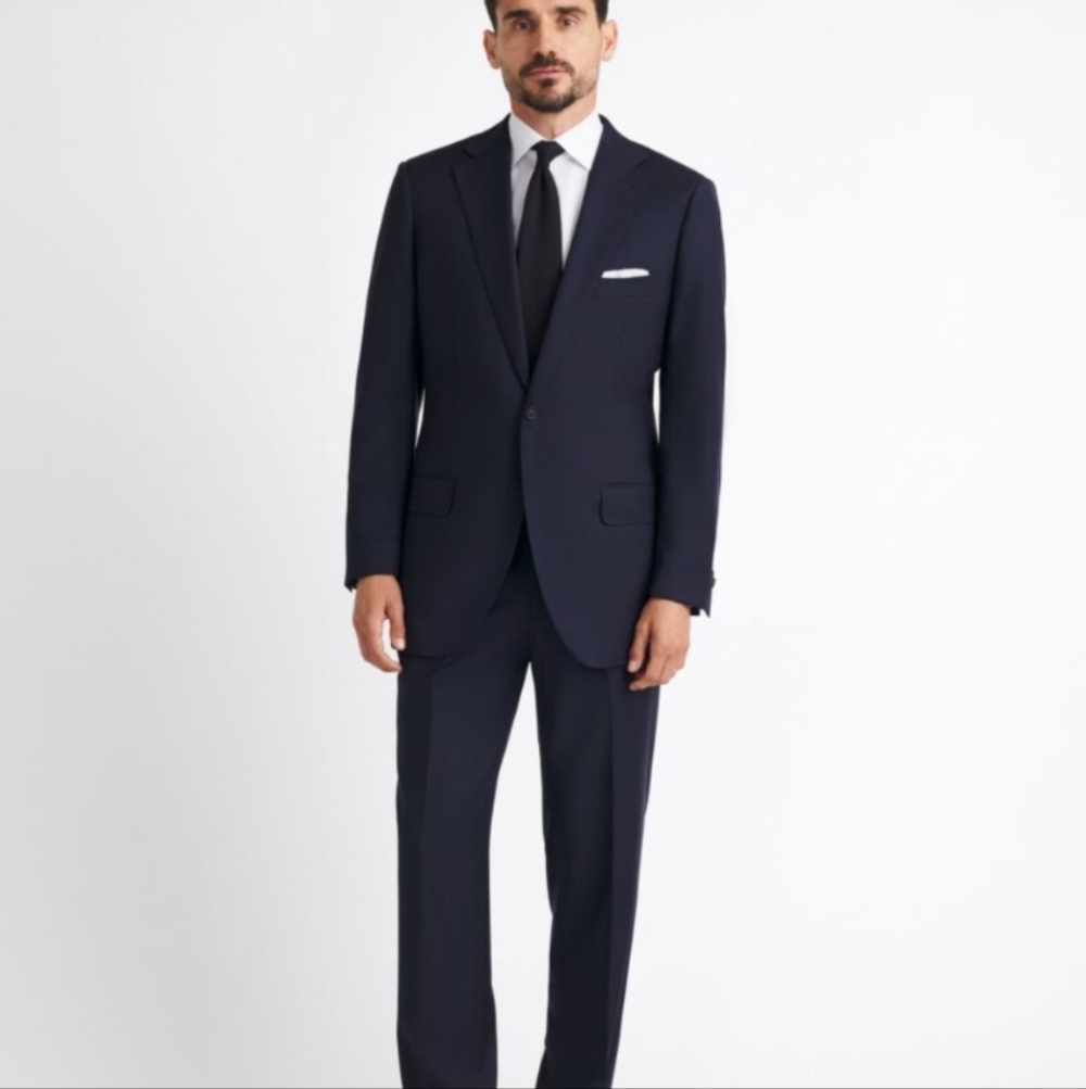 Loro Piana Navy Blue Blazer Super 130s